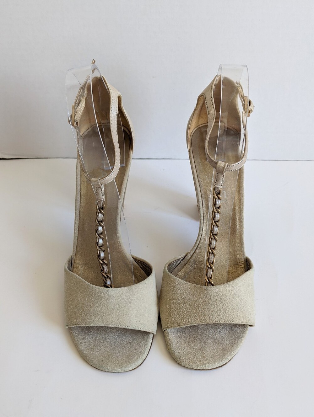 VINTAGE CHANEL Chain Heels 38.5 - Picture 11 of 16